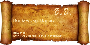 Benkovsky Damos névjegykártya